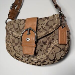 Coach Vintage Y2K Soho 10603 Signature C Brown Canvas Shoulder Bag